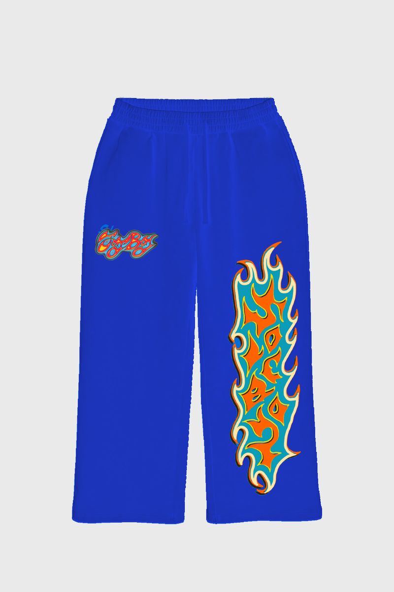 Flame Sweatpants (Blue)