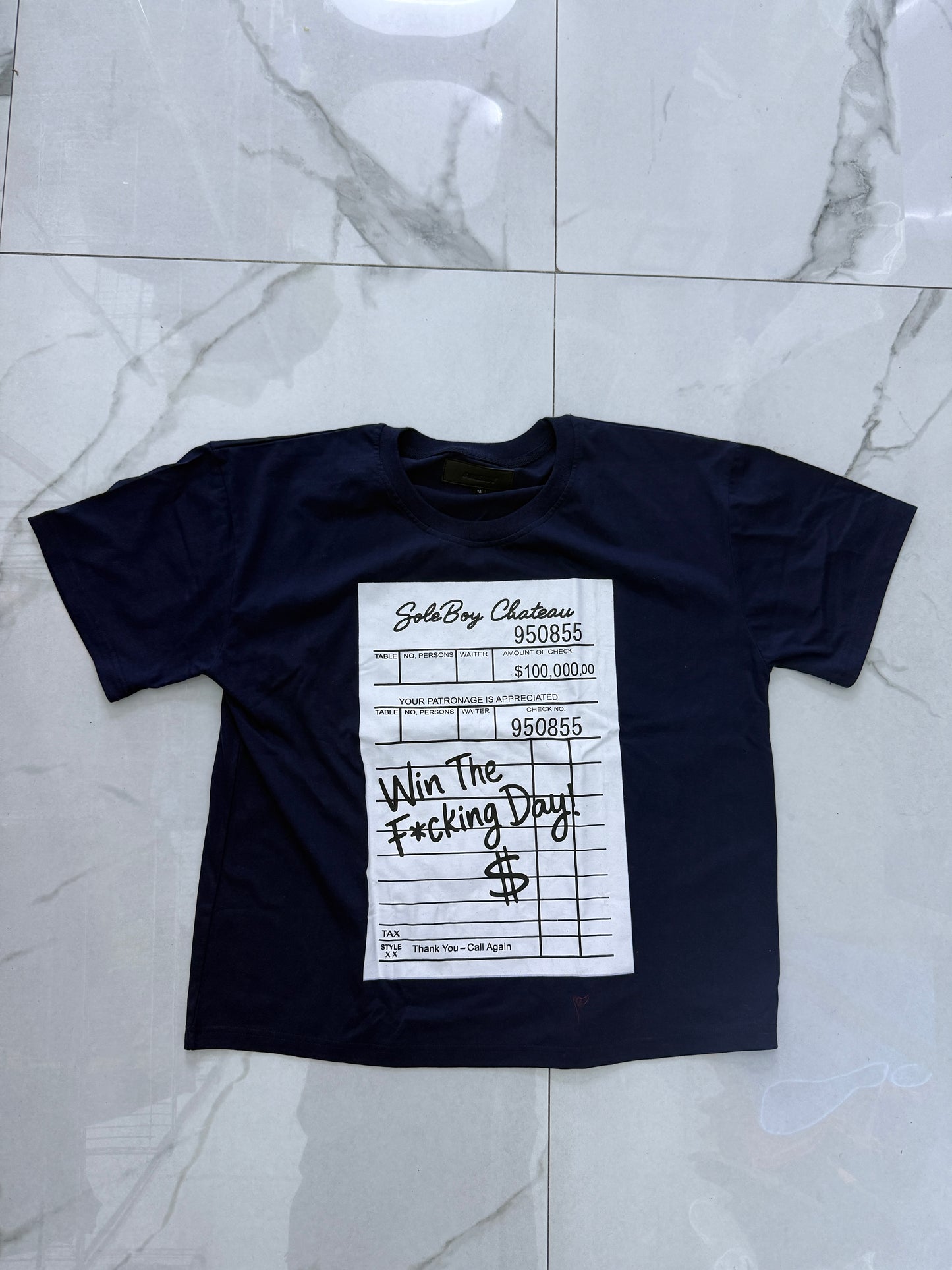 RECEIPT TEE SAMPLE