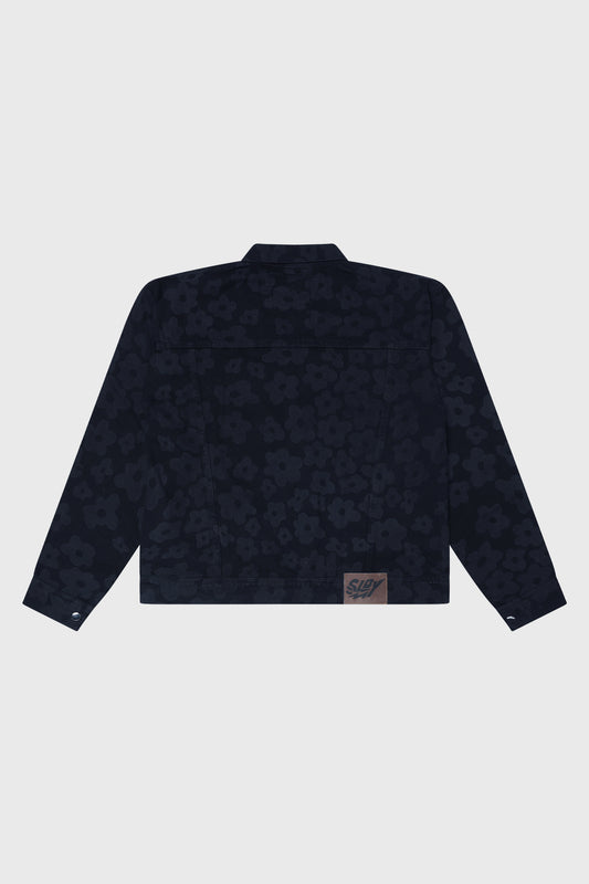 Flora Denim Jacket (Black)
