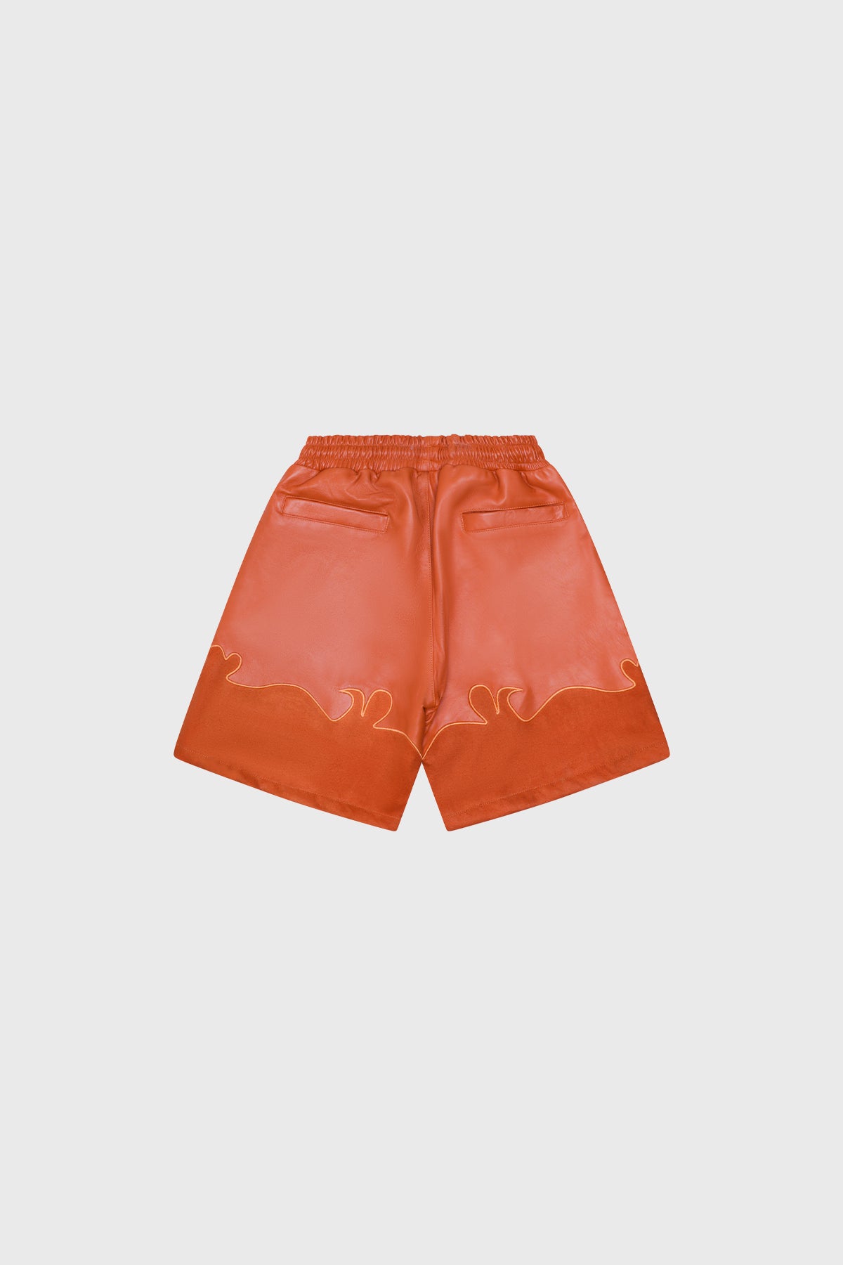 Leather Floral Shorts