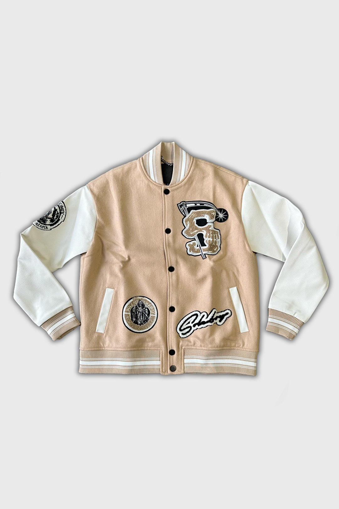 REAPER VARSITY JACKET [CREAM] – SOLEBOY®