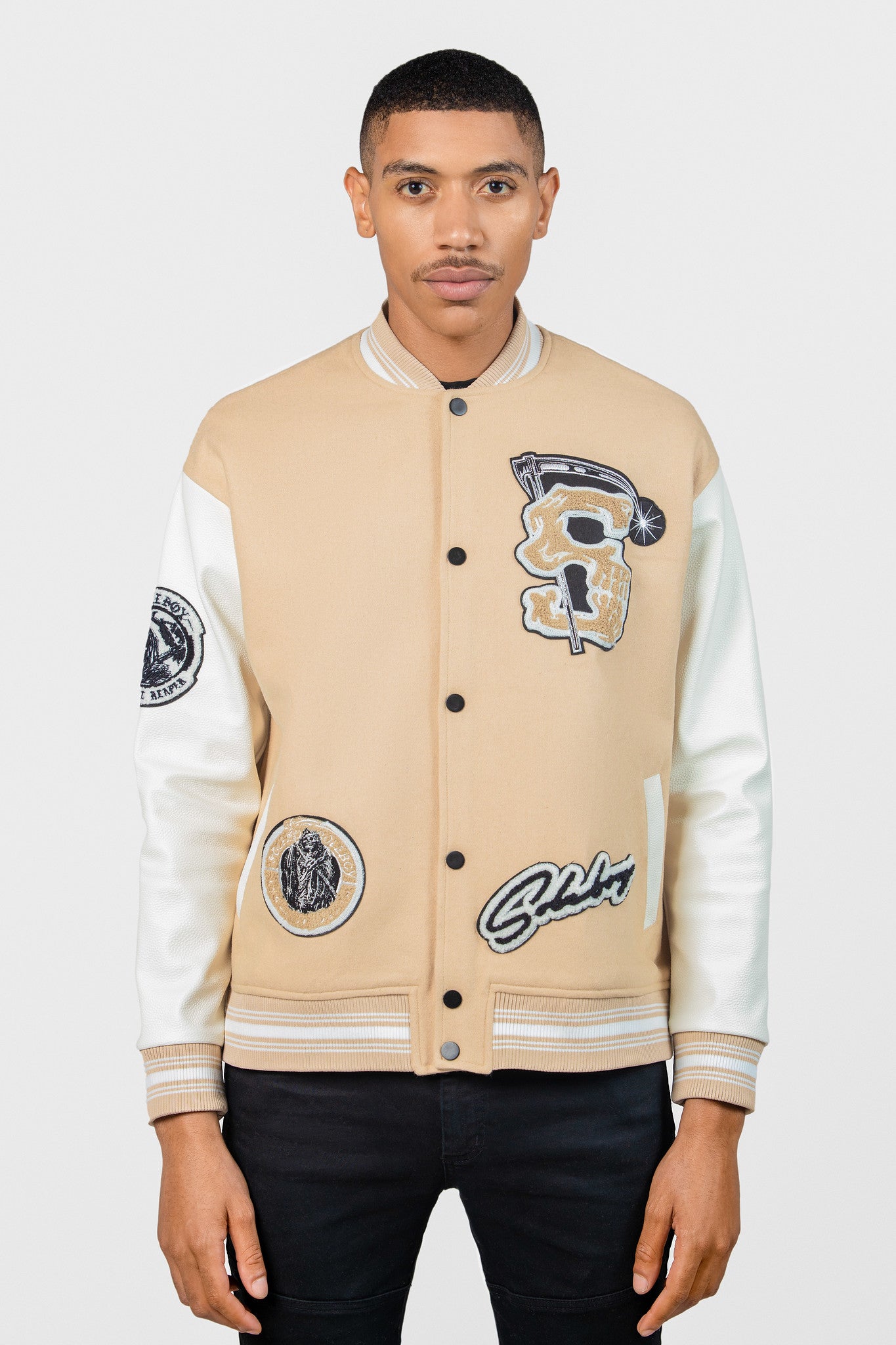 REAPER VARSITY JACKET [CREAM] – SOLEBOY®